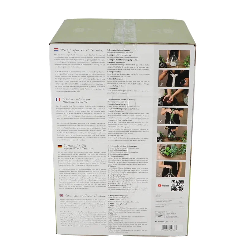 DIY Plant Terrarium Set 5L - Maak je eigen gesloten ecosysteem | In geschenkdoos