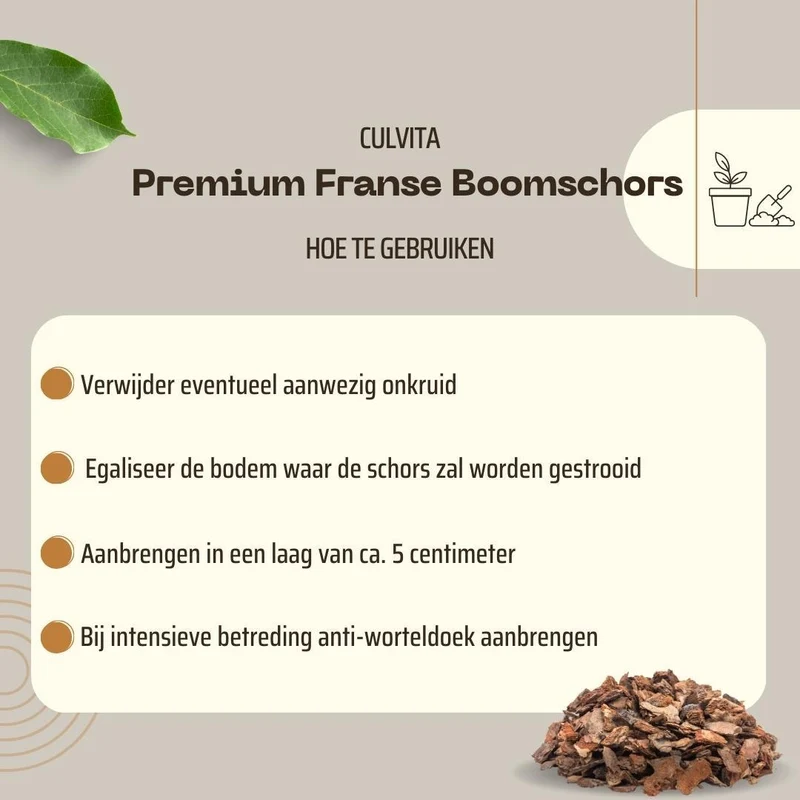 Culvita - Premium Franse Boomschors Bodembedekker - Sierschors 30