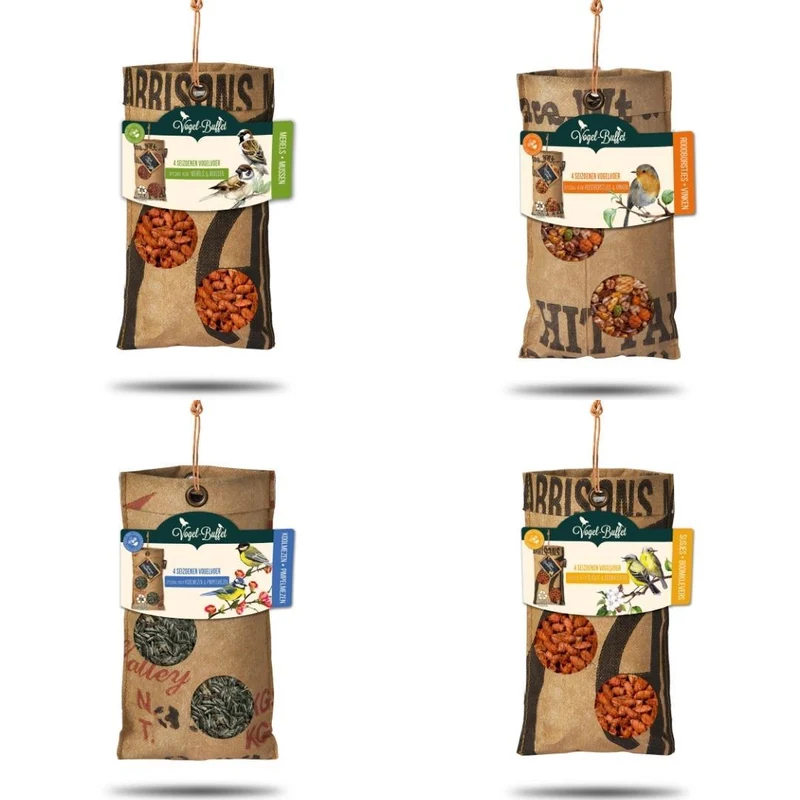 Vogelbuffet | Vogelvoer ECO Zakje Mix Set van 4 | 4x 300gr