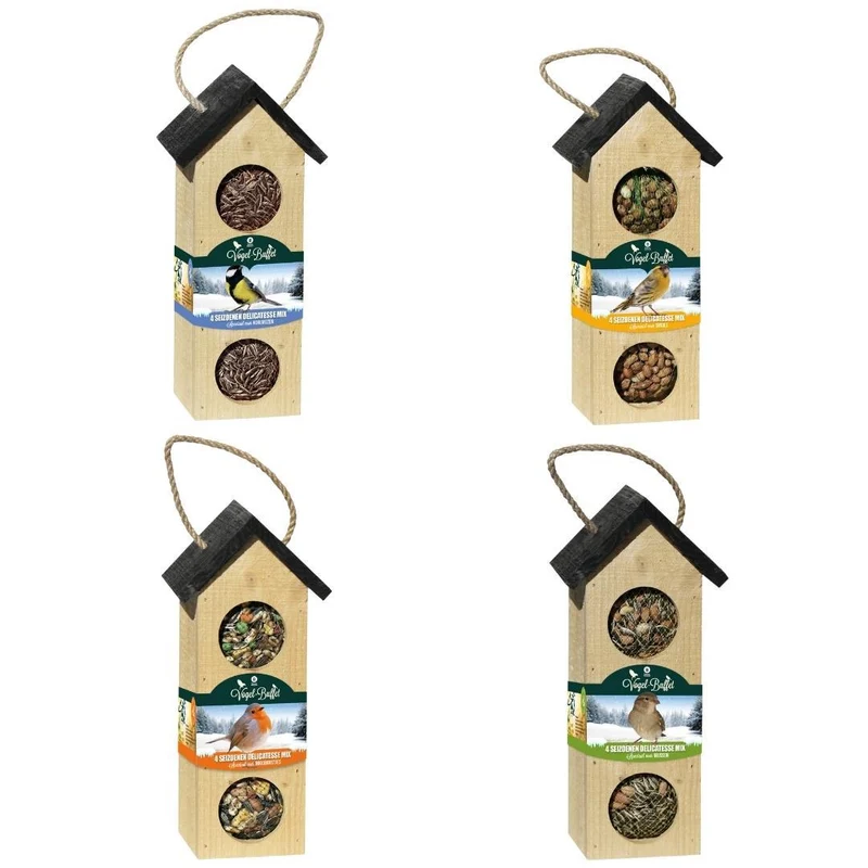 Vogelbuffet | Vogelvoer Vogelhuisje Mix Set van 4 | 4x 200gr