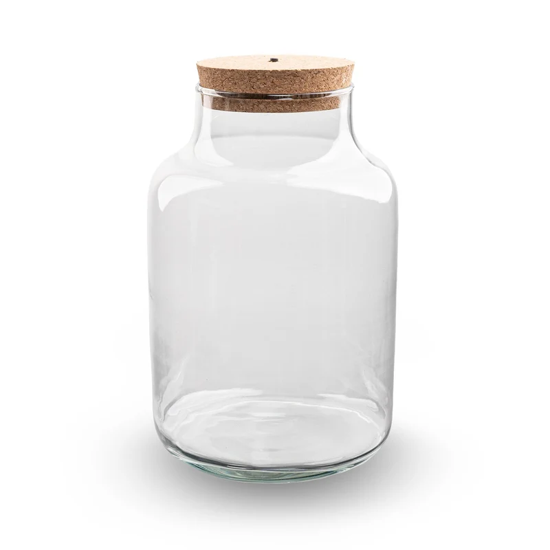 Terrarium fles met verlichting - Milky