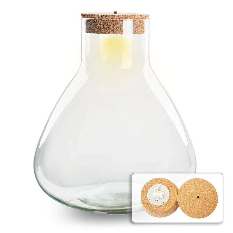 Terrarium fles met verlichting - Sam XL