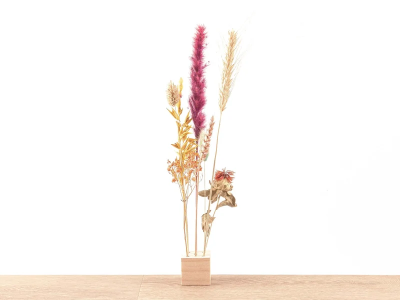 Houten droogbloemenstandaard S
