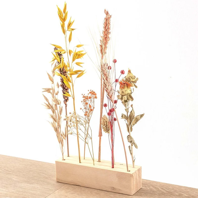 Houten droogbloemenstandaard L