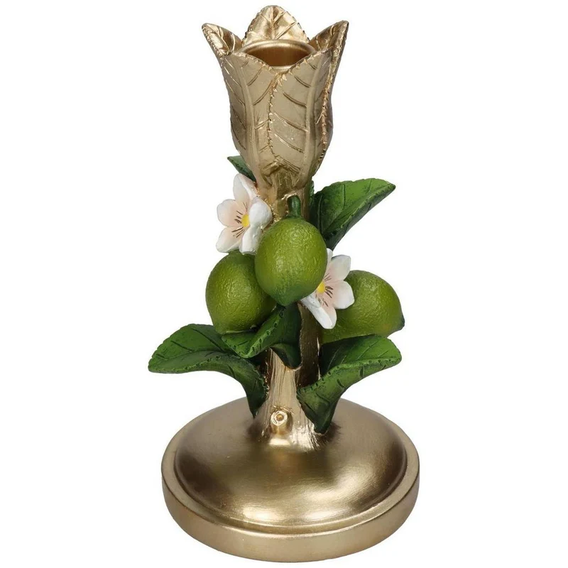 Candle stick Lime Green Gold
