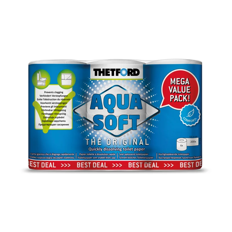 Thetford Aqua Soft Toiletpapier 6 Stuks