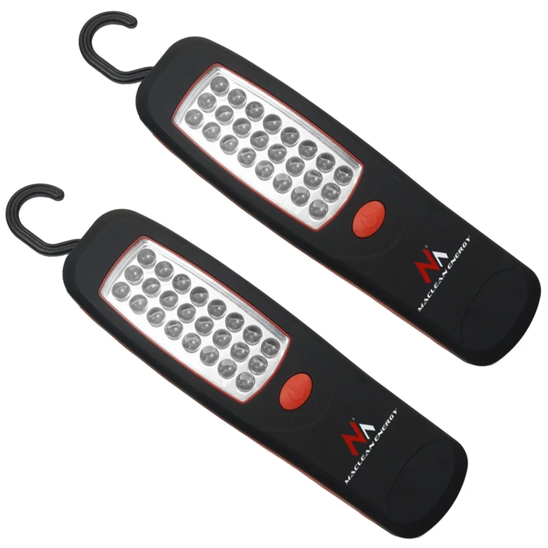 Maclean Werkplaatslamp 24 LED, magneet, haak, MCE03 2 stuks
