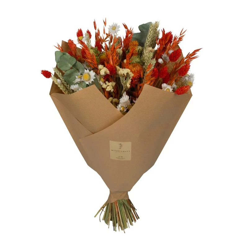 Klassiek droogboeket oranje