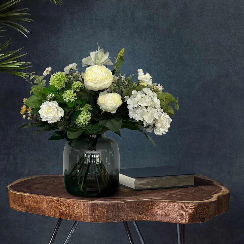 Kunstbloemen - Boeket- M - White Dream