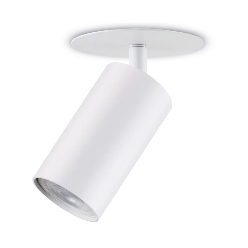 Maclean inbouw / buisarmatuur, spot, rond, aluminium, GU10, 55x130mm, wit, MCE364 W + LED lamp GU10 7W Maclean Energy MCE437 WW warm wit 3000K, 220-240V~, 50/60Hz, 490lm