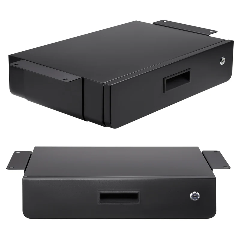 Maclean ergonomische lade voor onder het bureau, organiser, zwart, max. 5kg, MC-461