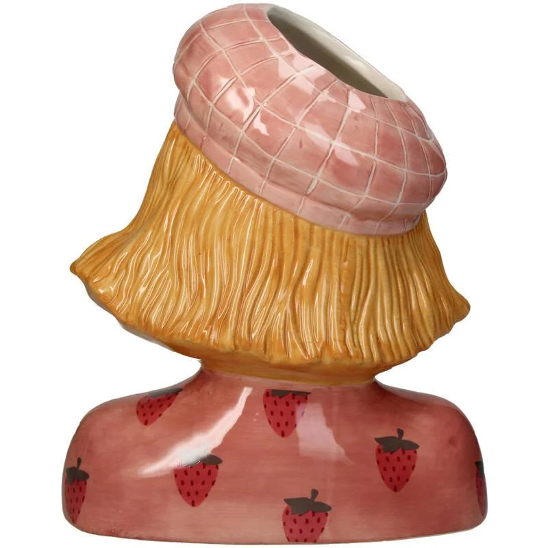 Vaas Meisje aardbei - Roze Aardewerk pot