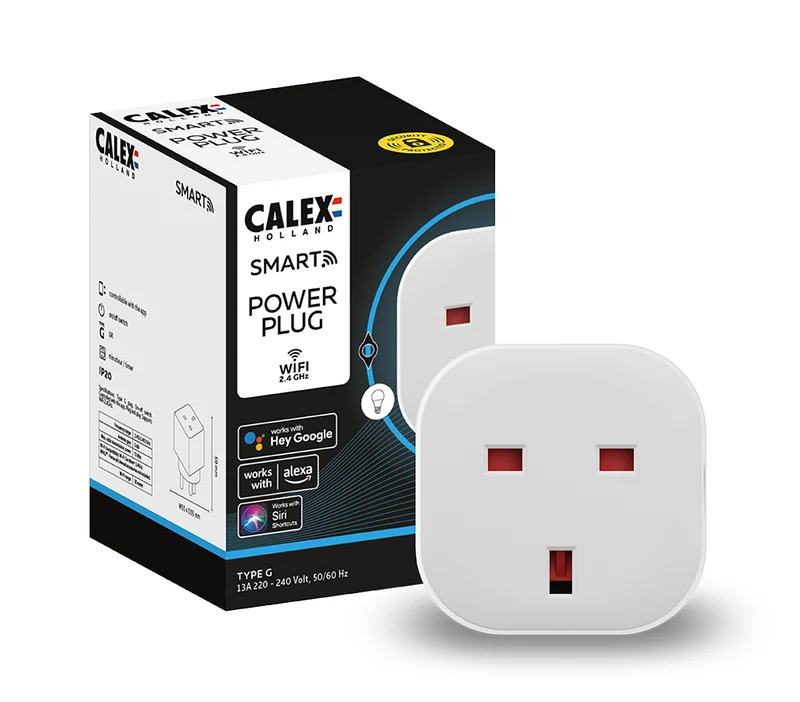 Calex Smart Plug - with Energy Meter - White (UK Plug)