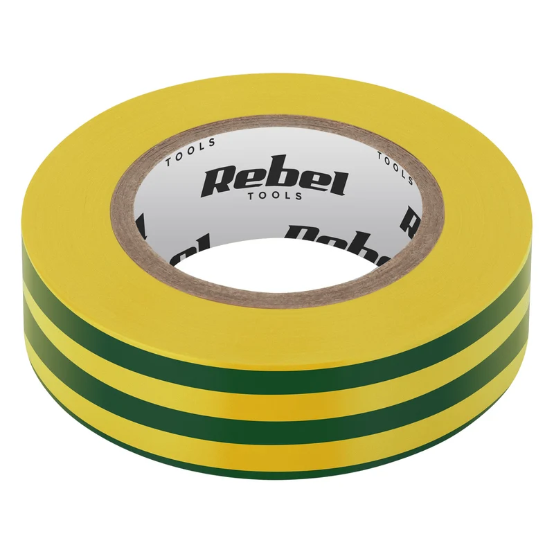 REBEL zelfklevende isolatietape (0,13 mm x 19 mm x 20 yd) geelgroen