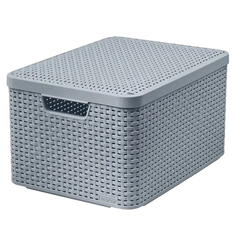 Curver mand met deksel, multifunctioneel, 30 liter, lichtgrijs, Style L