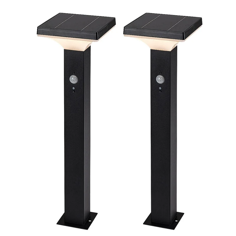 Lampe Rabalux, d'extérieur, solaire, sur pied, LED 4 W, IP44, noire, Geleen, 2 pièces