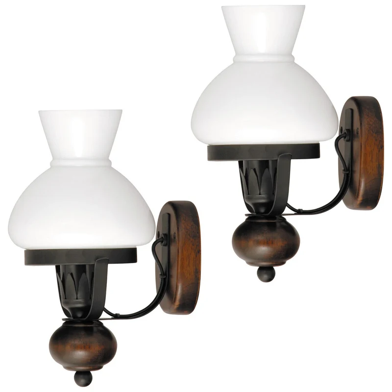 RABALUX PETRONEL 7077 wandlamp voor de woonkamer, eetkamer of slaapkamer, 2 stuks