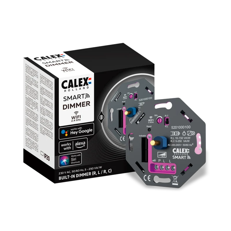 Calex Smart LED Dimmer - Built-in Dimmer 5-250W - Universal