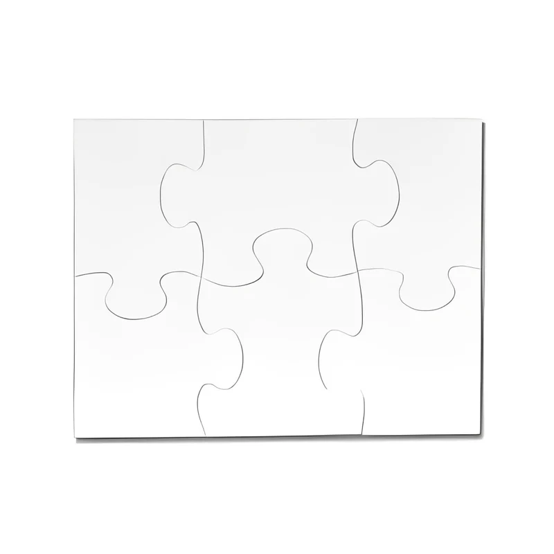 Sublimatie Puzzel – 6 Delig – Karton – 17,7 × 12,6 cm
