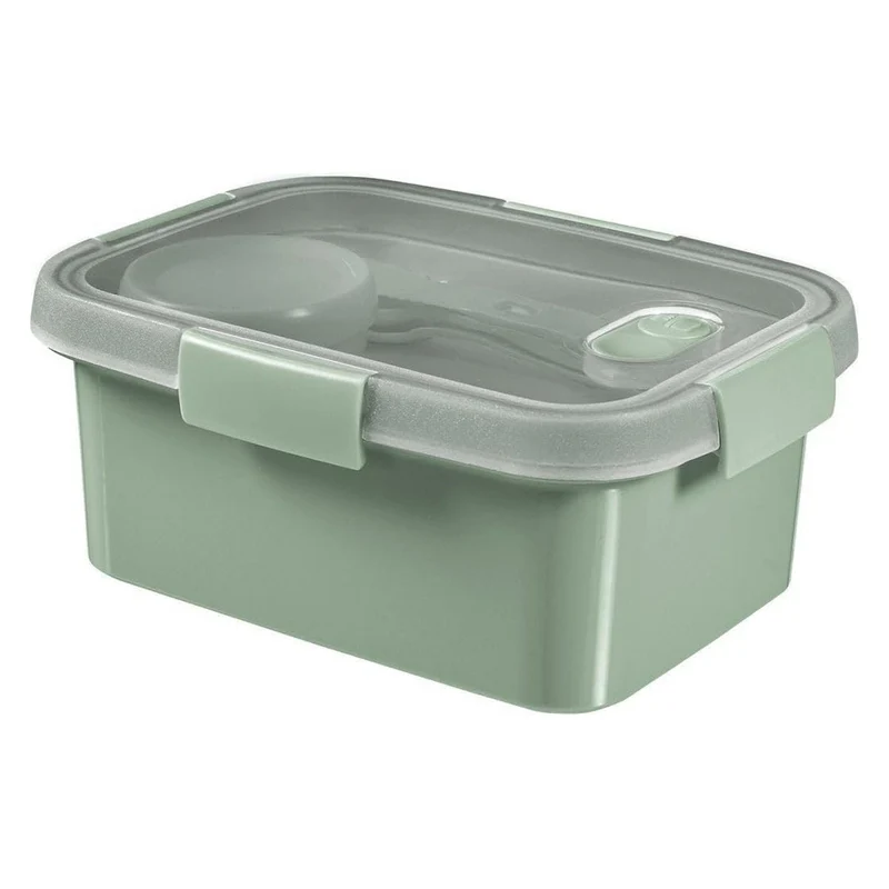 Curver Smart To Go Eco Lunchbox - 1,2 liter + Bestekset + Sauscup - Eco Groen