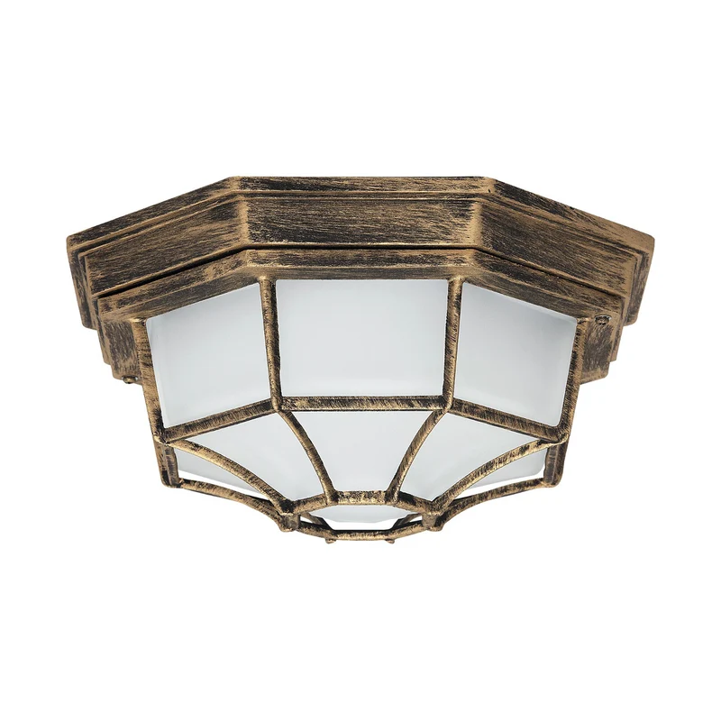 Rabalux milano plafonnier extérieur 8376 métal et abat-jour en verre