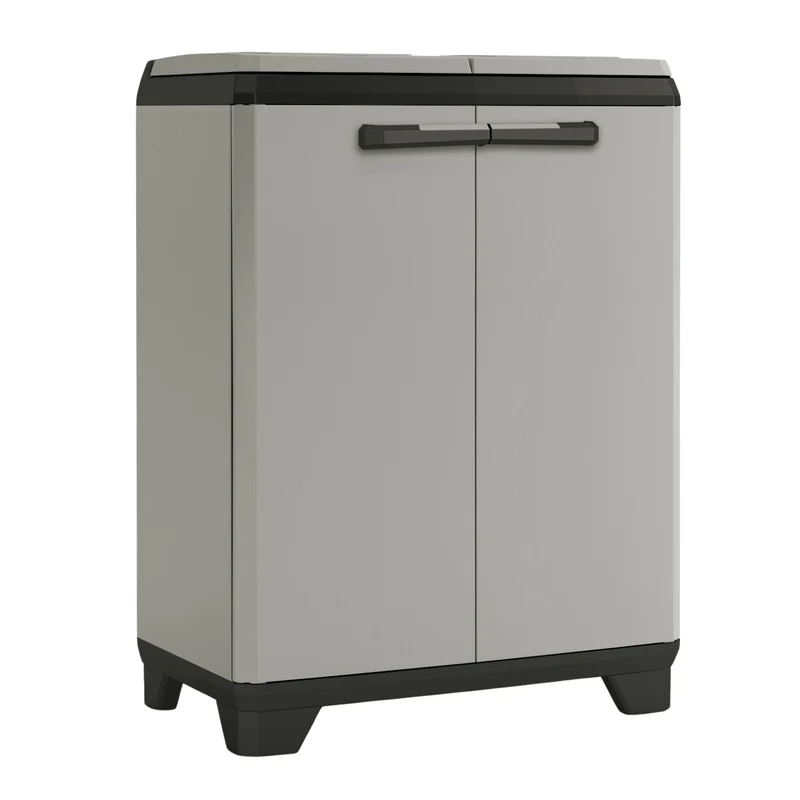 Afvalbak Keter Planet, inhoud 2x110 l, kleur grijs, 68x39x92 cm, 246640