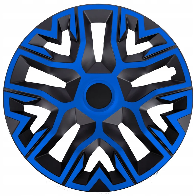 Universele wieldoppen 14'' NRM The Best Bicolor blauw-zwart 4 stuks