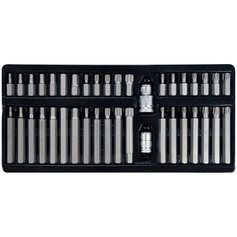 Jeu professionnel d'embouts Yato, Torx, Spline, Hex, en acier allié S2, haute dureté HRC 58 62, dans un coffret, YT-0400