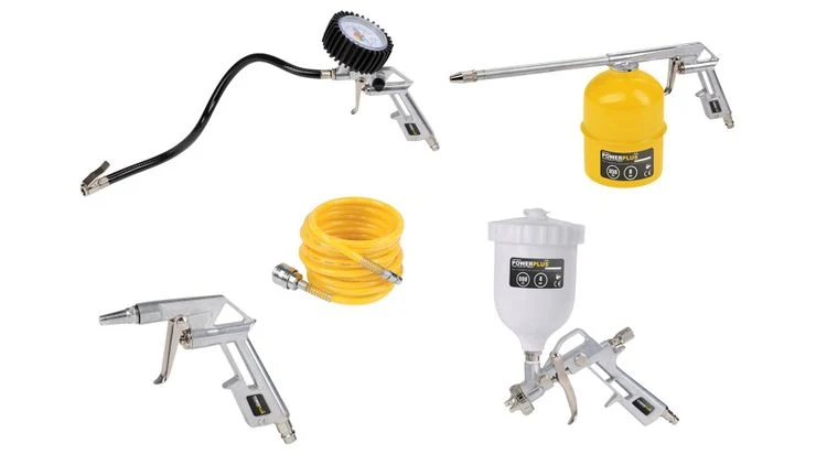 Powerplus pneumatische basisset 8 bar 5-dlg