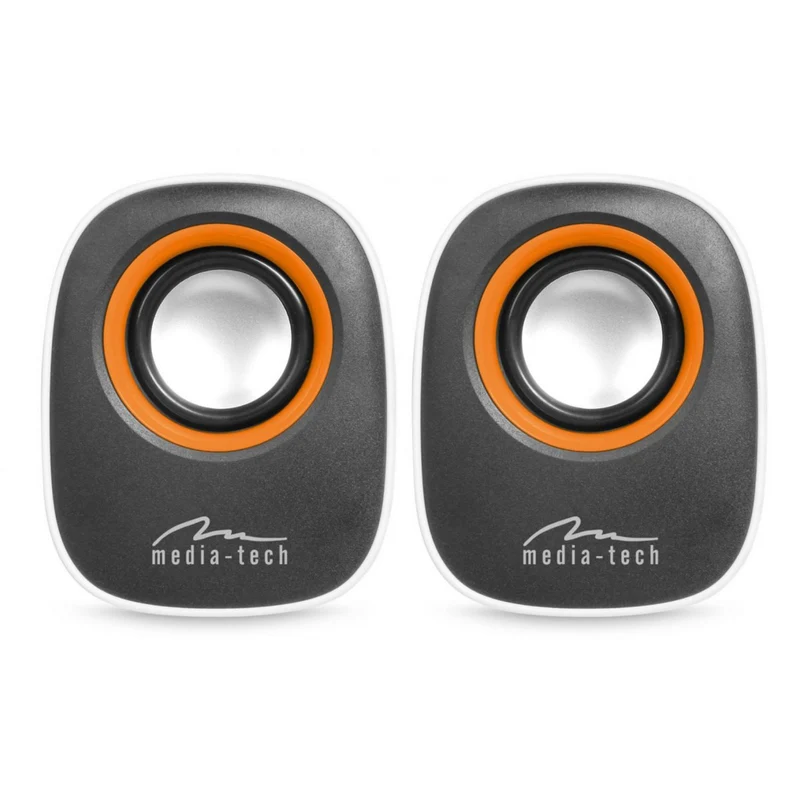 Enceintes d'ordinateur 2.0 alimentées par USB, Media-Tech, MT3137