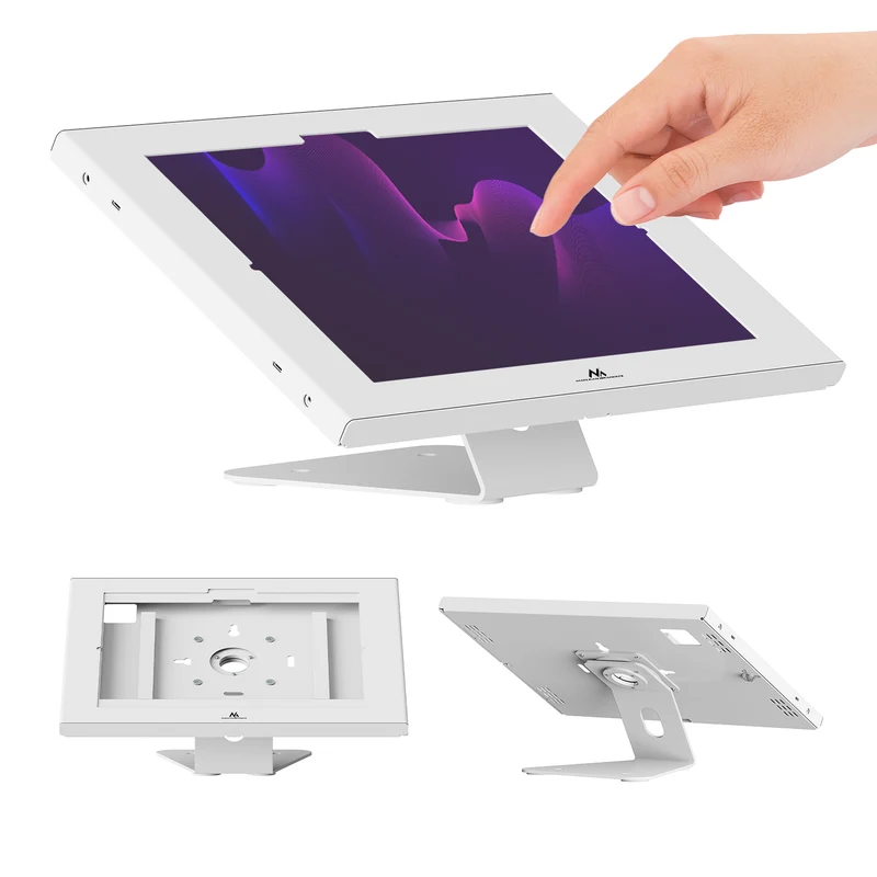 Maclean-tablethouder met vergrendeling, 12,4"-13", iPad Air/Pro, Samsung Tab S10+/S9+/S8+/S7+, 257 x 350 x 22 mm, MC-956 W