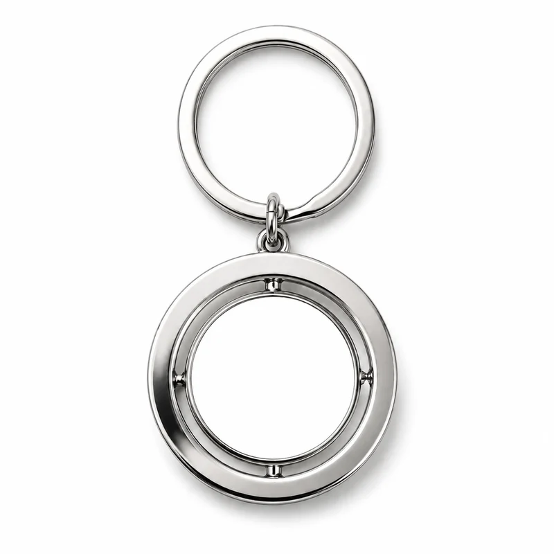 Metalen Sleutelhanger Roterend Dubbelzijdig voor Sublimatie