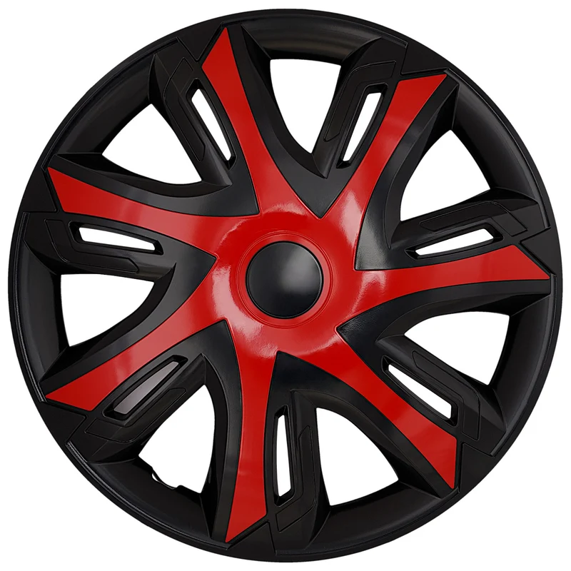 Enjoliveurs universels 16 pouces NRM N-Power rouge/noir, lot de 4