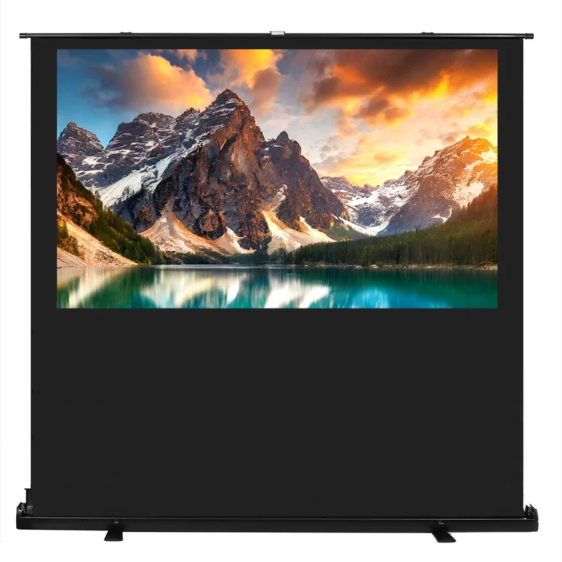 Maclean MC-212 Écran de projection portable compact au sol, 80" 16:10