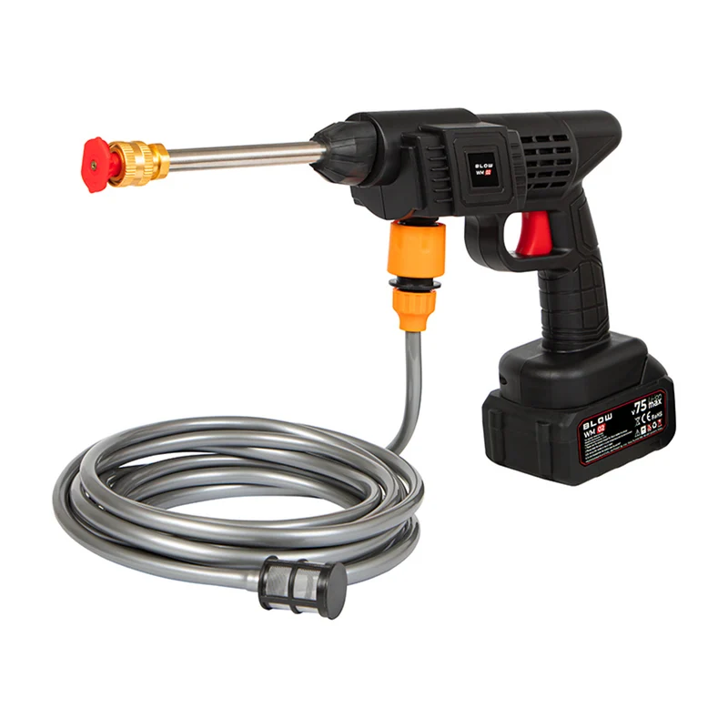 Blow accu-hogedrukreiniger, druk tot 26 bar, vermogen 260 W, slanglengte 5 m, waterfilter, verschillende bedrijfsmodi, 44-352#