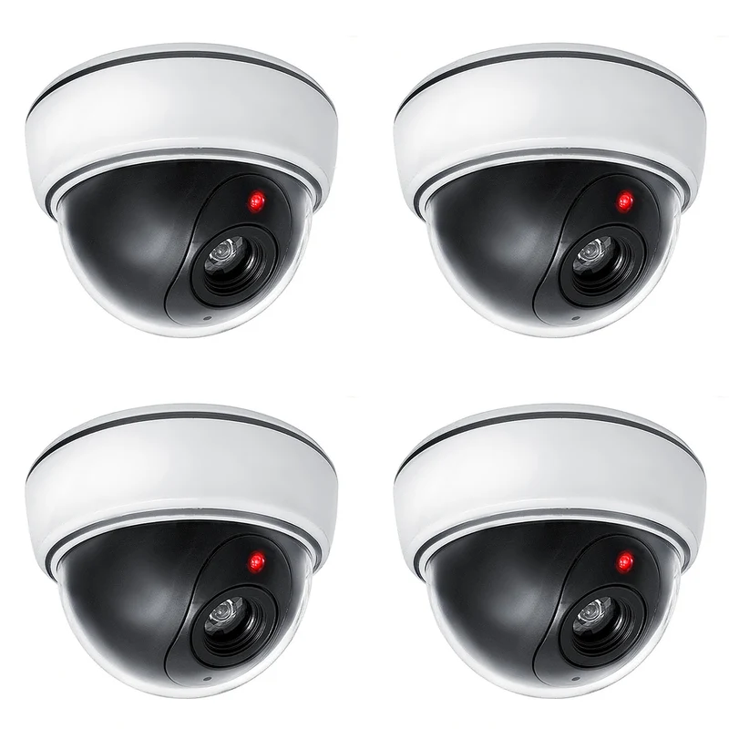 Dummy camera, 4x dummy domecamera met knipperende LED- DC2300