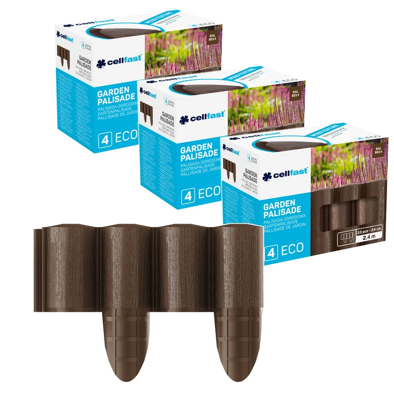 Cellfast tuinpalisade, houtlook, vorstbestendig, lengte 7,2 m, kleur bruin, 34-031