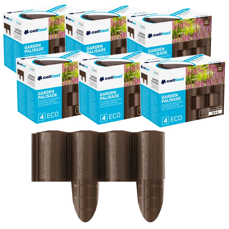 Cellfast tuinpalisade, houtlook, vorstbestendig, lengte 14,4 m, kleur bruin, 34-031