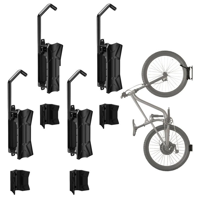 Maclean fietsrek / wandhouder, max. draagvermogen 35 kg, instelbare hellingshoek, staal, MC-171, 4 stuks