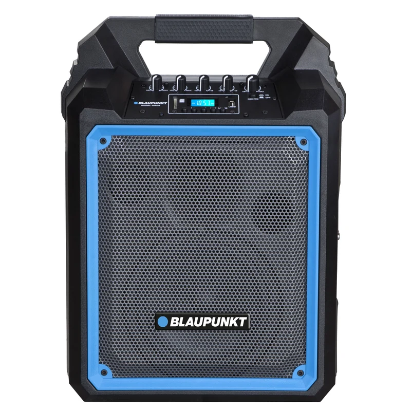 Blaupunkt MB06 - BT-luidspreker met karaoke-functie - draagbare luidspreker 500W - Zwart met blauw