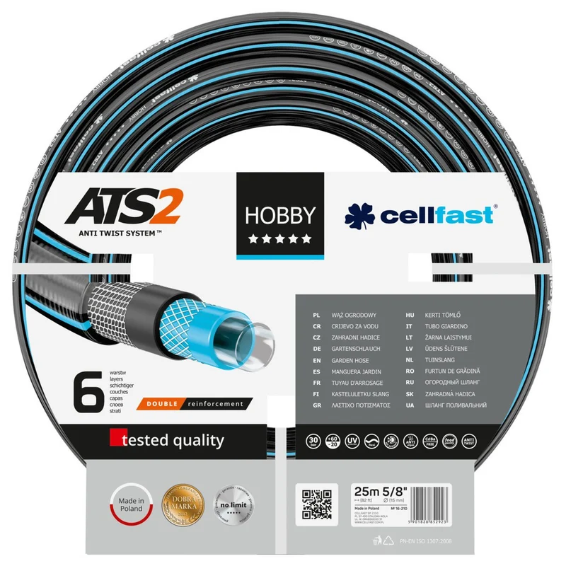 Cellfast Hobby - Tuinslang 25m - 6 laging / ATS2 5/8"