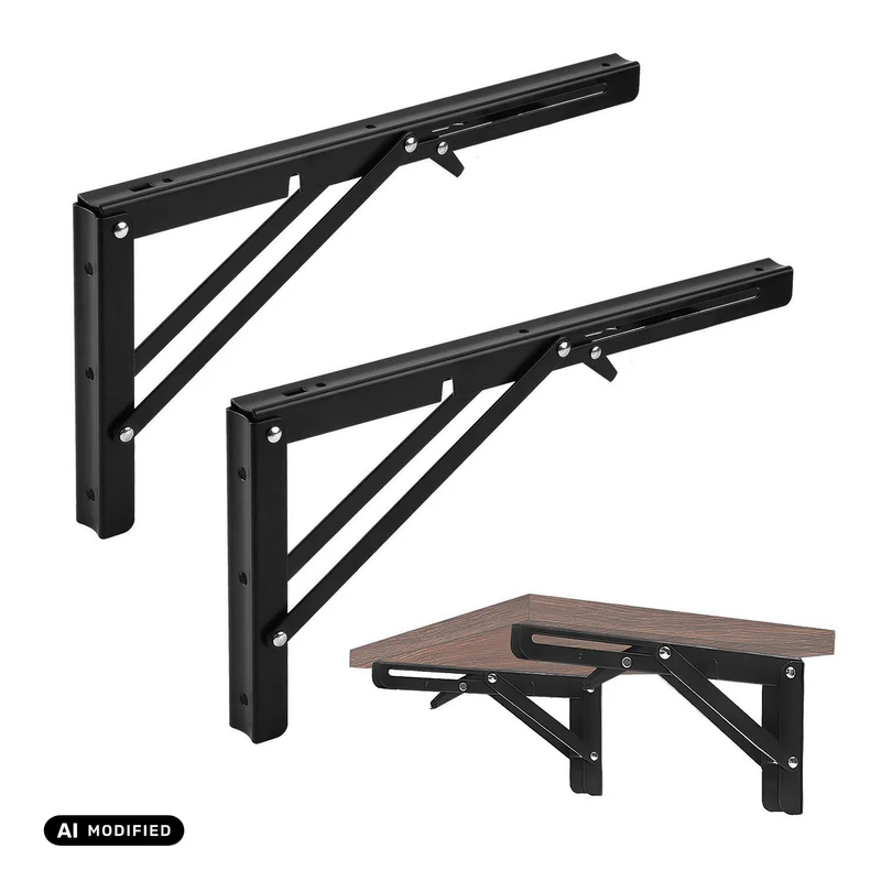 Inklapbare beugel voor Maclean-wandplank, min. 250 mm, max. 500 mm, max. 50 kg, 2 stuks, MC-194