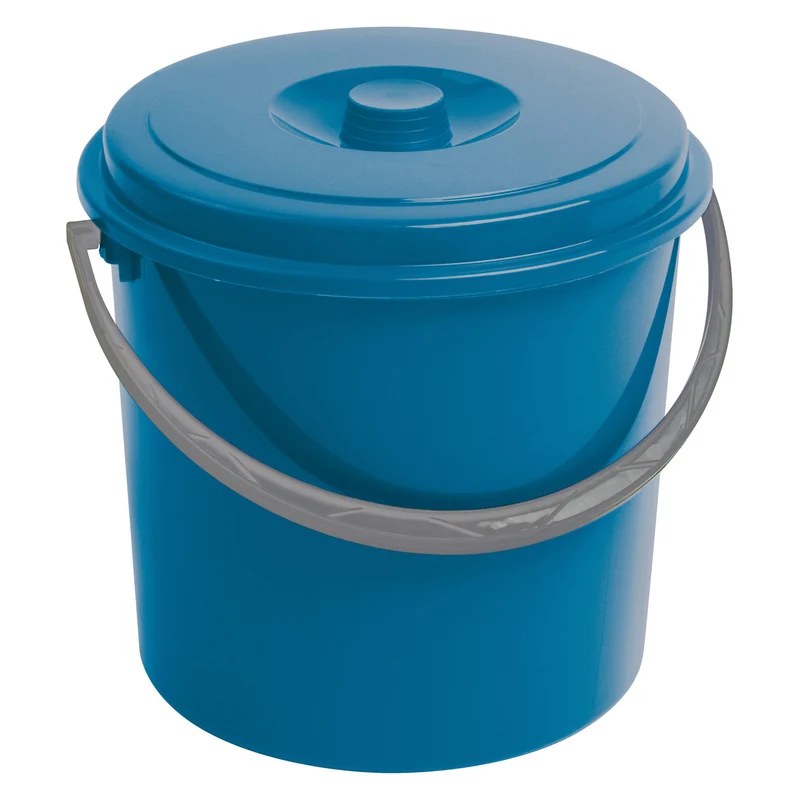 Seau Curver, avec couvercle, poignée confortable, 10L, bleu, 235232