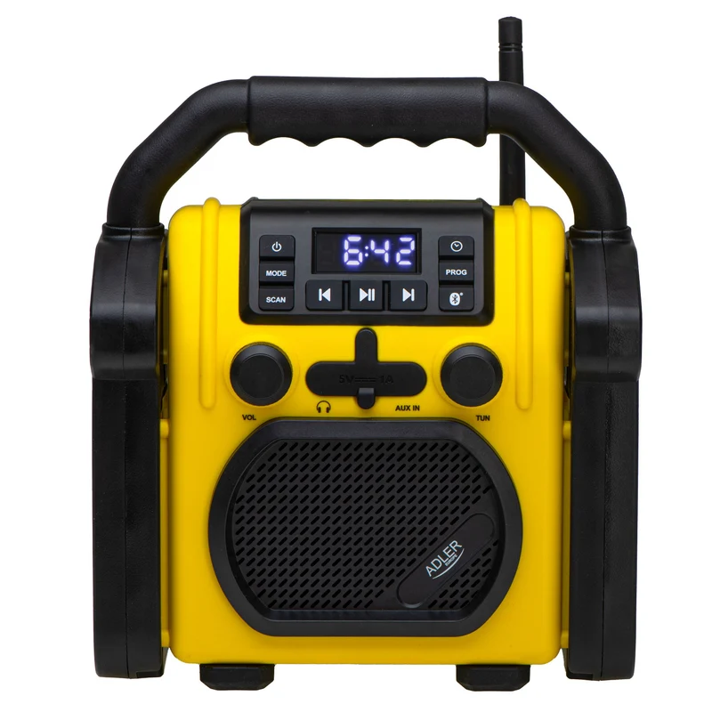 Radio de chantier Adler, Bluetooth 5.1, IPX 54, puissance 10 W, AD 1911