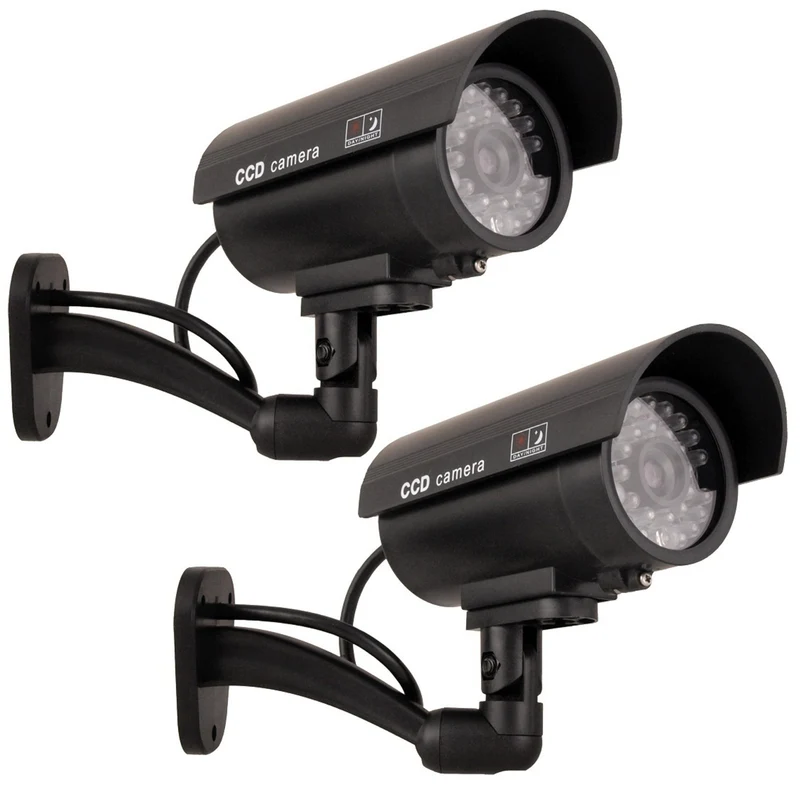 Caméra factice IR9000 B IR LED black flashing light, 2 pièces