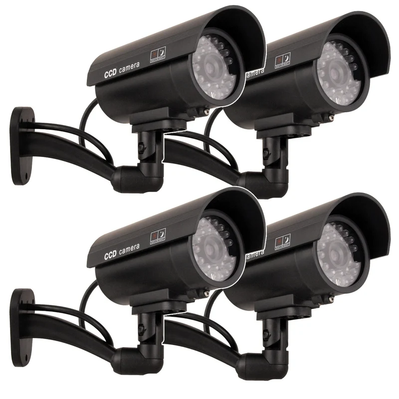 Caméra factice IR9000 B IR LED black flashing light, 4 pièces