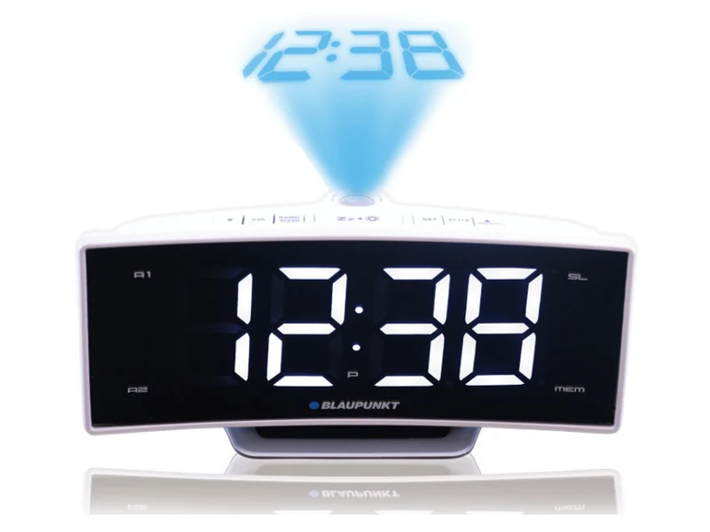 Klokradio met projector en Blaupunkt CRP7WH USB-oplader
