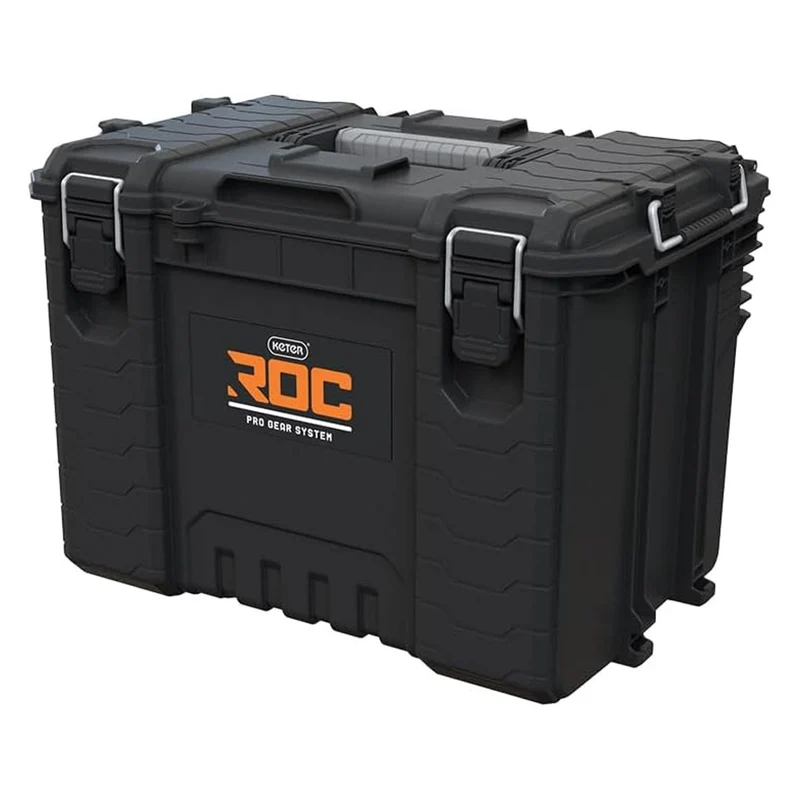 Keter ROC XL Pro Gear 2.0 gereedschapskist, draagvermogen 72 kg, Pro Mount-beugels, kan aan de muur worden opgehangen, 256980