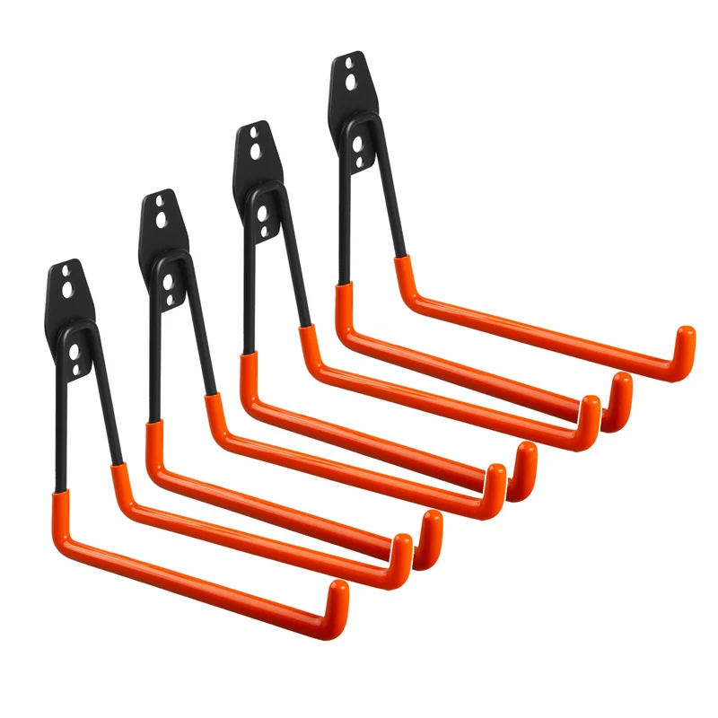 Maclean wandhouder/wandhanger, voor banden, tuingereedschap, ladder, slangen, fiets, max. belasting 25 kg, MC-444, 4 stuks