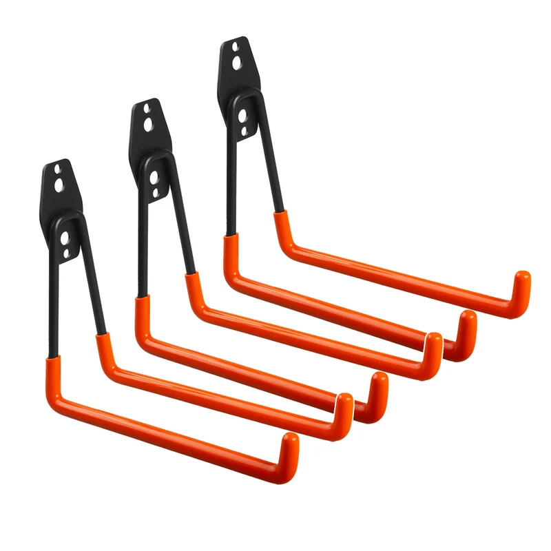 Maclean wandhouder/wandhaak, voor banden, tuingereedschap, ladder, slangen, fiets, max. belasting 25 kg, MC-444, 3 stuks